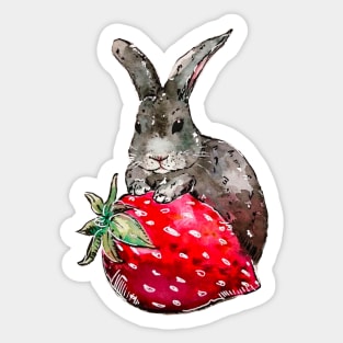 Strawberry Bunny Sticker